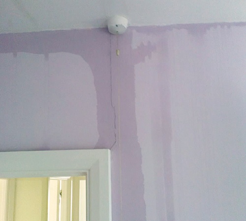 Wall after experiencing a leak