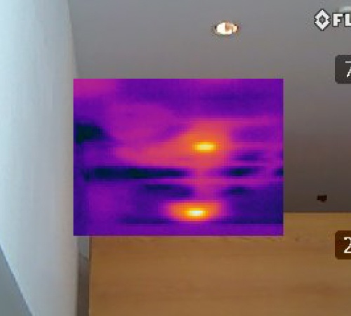 Thermal imaging of ceiling