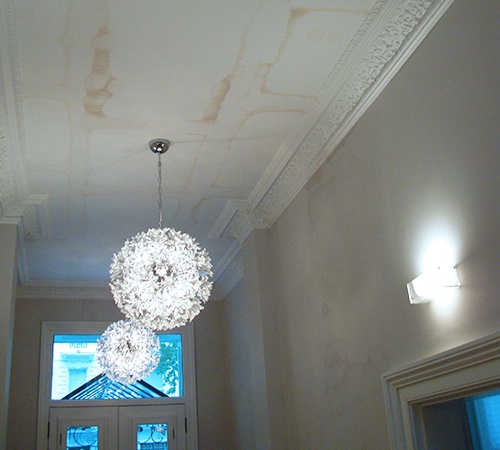 Ceiling after experiencing a leak
