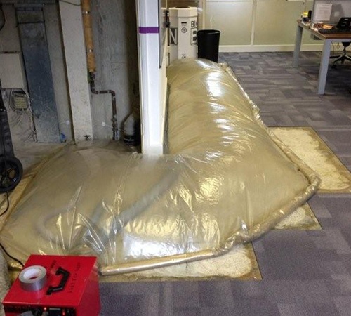 Floor experiencing a dehumidifier