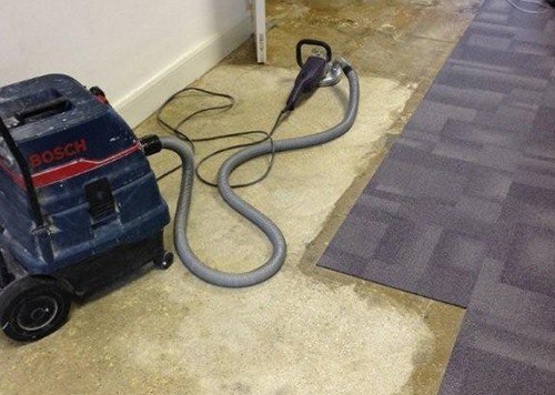 Floor after experiencing a leak